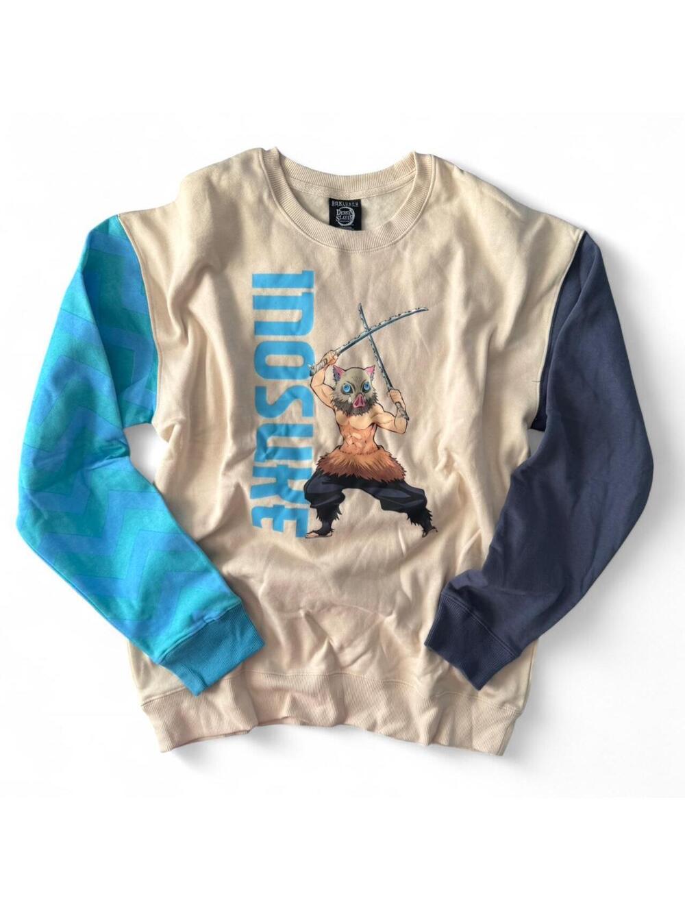 Box Lunch Demon Slayer Color Block Anime Crewneck Pullover Sweatshirt Size L